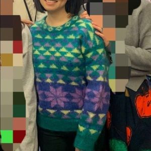 American apparel colorful vintage knit sweater